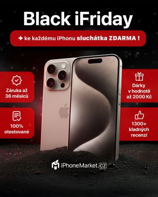 Black iFriday😍📲 Při nákupu vybraných modelů získáte jako dárek bezdrátová sluchátka ET02 PRO zdarma 🎧 Nezmeškejte iPhone...