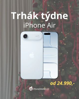 iPhone Air🔥 •Čip Apple A19 Pro – vysoký výkon & úspora •Ultralehký tenký design z recyklovaného hliníku •48MP hlavní +...